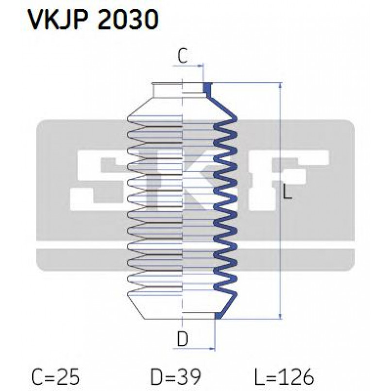 VKJP 2030 SKF - Пильовик привідного валу